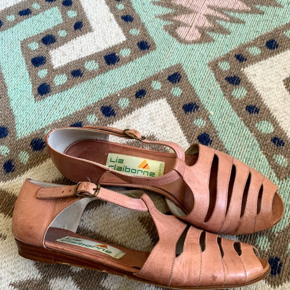 Vintage Blush Leather Liz Claiborne Loafers 7 - Picture 5 of 8